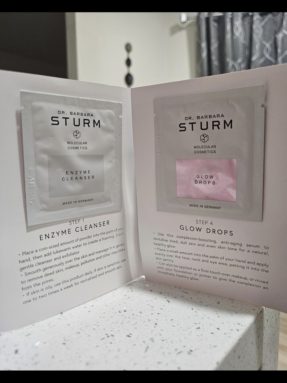 Dr. Barbara Sturm Glow Drops & Enzyme Cleanser Sample Pack - Pink & White